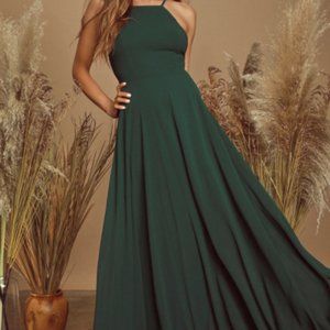 Mythical Kind of Love Dark Green Maxi Dress